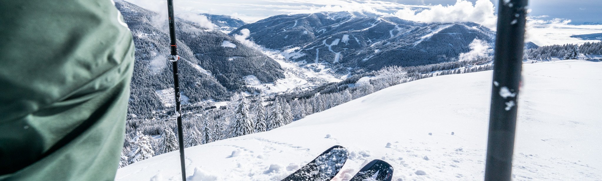 Winterliches Alpenpanorama im Skigebiet Bad Kleinkirchheim, Kärntner Nockberge